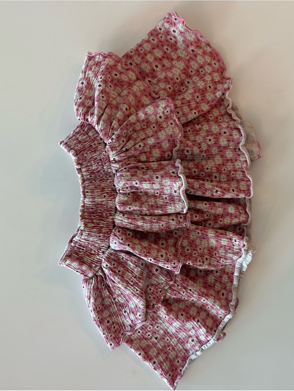 Zara Pink Floral Ruffle Shorts - Picture 6 of 9